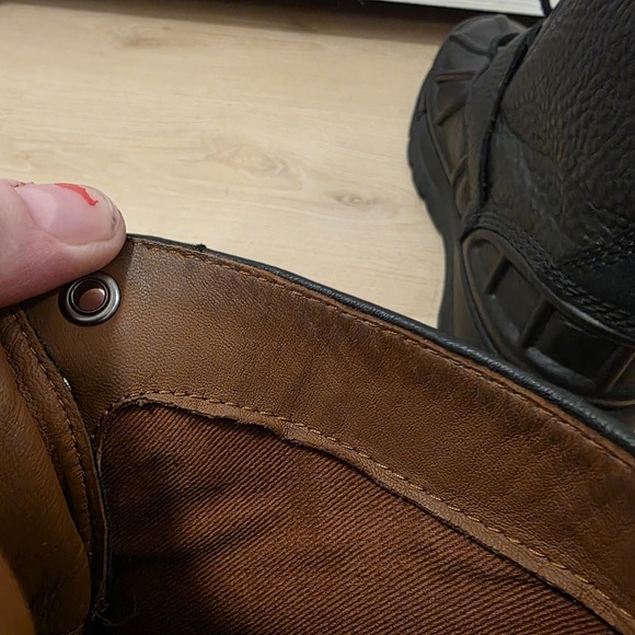 Polo Ralph Lauren Black Leather Lace Up Waterproof Oslo Low Ankle Boots Size 12D - Picture 7 of 8